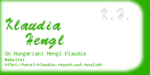 klaudia hengl business card